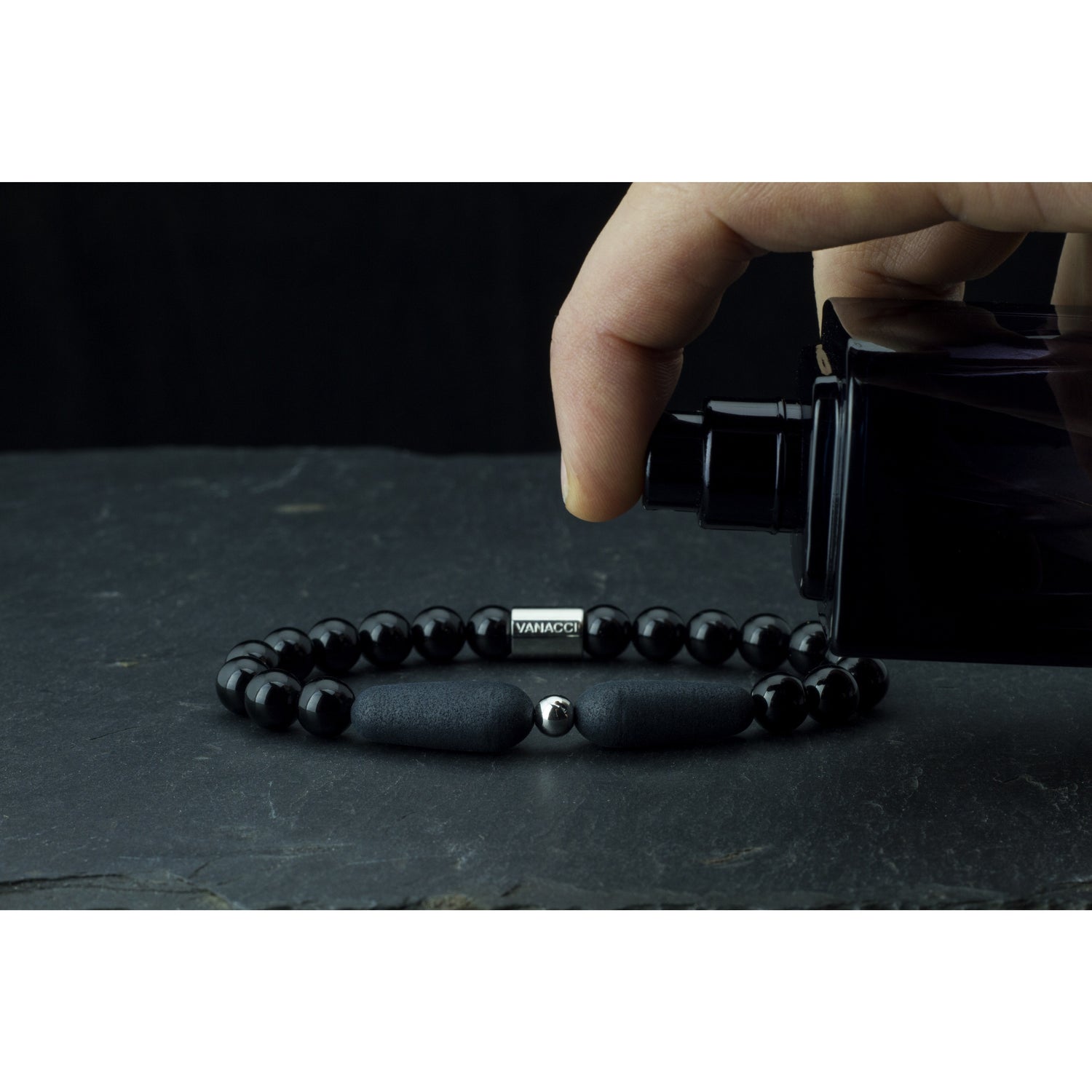 Lockstone One Range Black Pearl Bracelet - Tittup Unique Aromatherapy & Jewellery