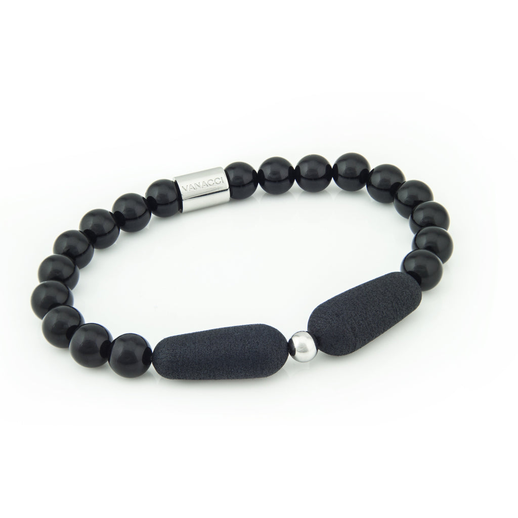 Lockstone One Range Black Pearl Bracelet - Tittup Unique Aromatherapy & Jewellery