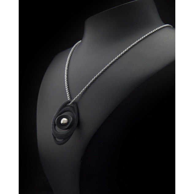 Saturn Pendant With Stainless Steel Necklace